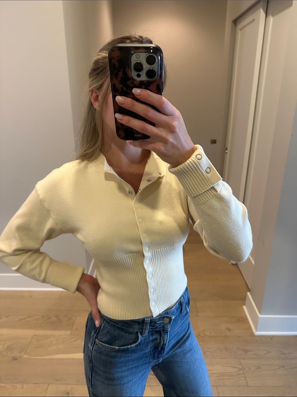 Revolve Head in the Clouds Cardigan- Ivory Sweater - worn once and dry cleaned!